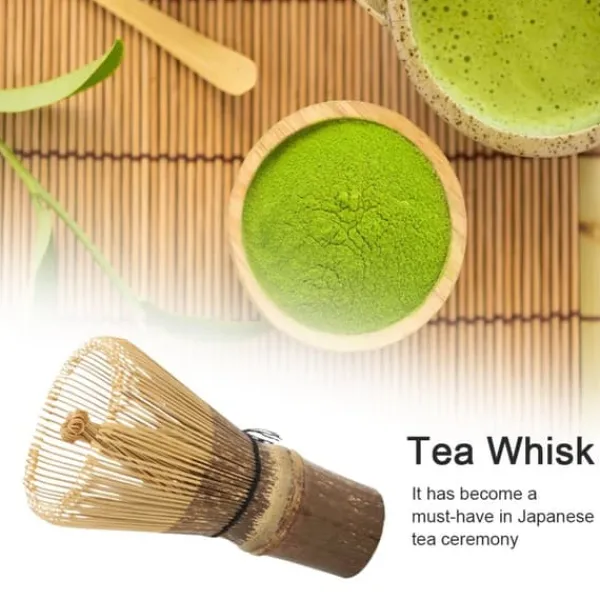 Bambus japansk stil Matcha te piskeris børste te tilbehør til Matcha tebrygning Bambus 100 ben