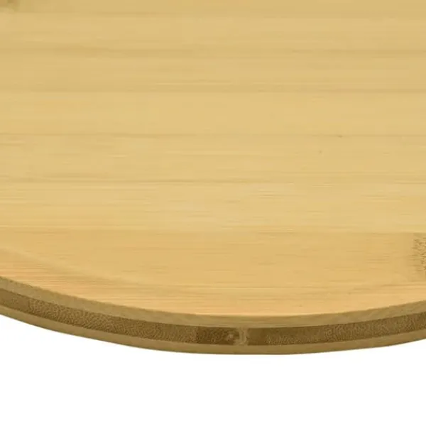 Bambus pizzatallerkener - 4 stk. Ø32x1,5 cm | Farve: Naturlig træ Clearance