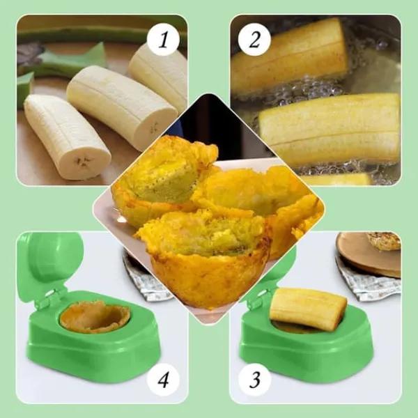 Banan Patacones Form Plast Kök Tostones Köttbulle Maker Form Keuken Gadget Bakken Gebak Diy Form Discount