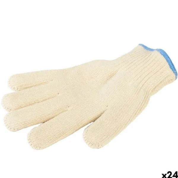 Grydelapper & Grillvanter>Barbecue glove Aktive 24 enheder Beige