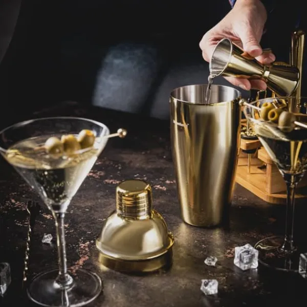 Barudstyrssæt>Bartendersæt 16 dele Shaker KLAUSBERG KB-7583 guld