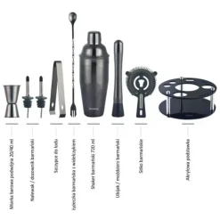 Bartendersæt 9 dele Shaker KLAUSBERG KB-7581 grafit Outlet