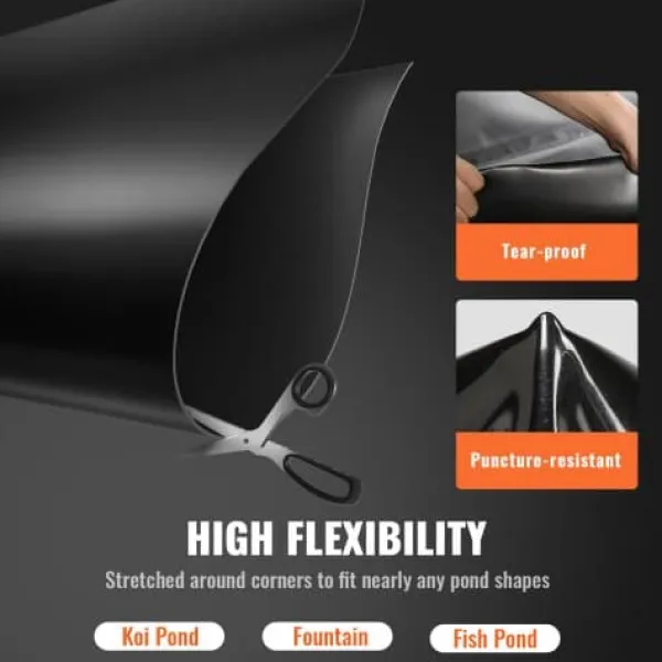 Skraldeposer>Bassindug, 300x460 cm, Sort, EPDM-materiale