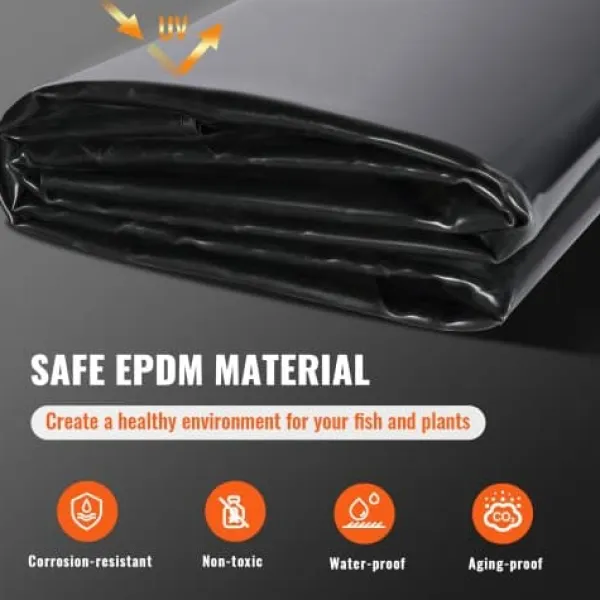 Skraldeposer>Bassindug, 300x460 cm, Sort, EPDM-materiale