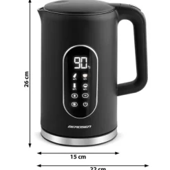 Berdsen BD-712 1,7l elkedel, sort og sølv
