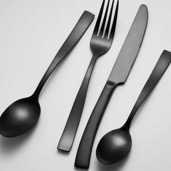 Bestik>Bestickset - ARTHUR MARTIN - AM5136 - 24 delar - Rostfritt stål - Svart finish