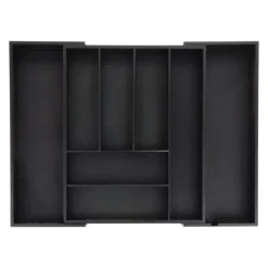 Bestikbakke, Bambus, 35x43.5x6.5 cm, Sort Discount