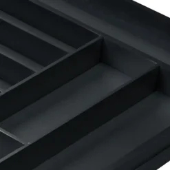 Bestikbakke, Bambus, 35x43.5x6.5 cm, Sort Discount