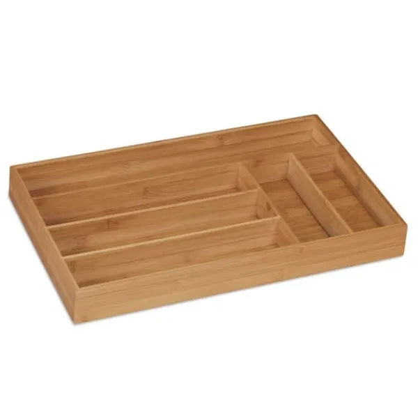 Opbevaringssystem Til Køkkenskuffer>Bestikbakke, Bambus, 5x27,5x46 cm, Natur