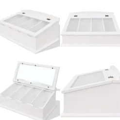 Bestikbakke i barokstil MDF hvid - Bestikbakke - Bestikbakker - Home & Living Sale