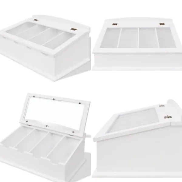 Bestikbakke i barokstil MDF hvid - Bestikbakke - Bestikbakker - Home & Living Sale