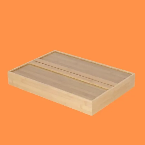Opbevaringssystem Til Køkkenskuffer>Bestikbakke, Udtrækkelig Bambus, 6,5x49,5x33 cm, Naturlig