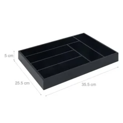 Bestikbakke, 5x35,5x25,5 cm, Bambus Clearance