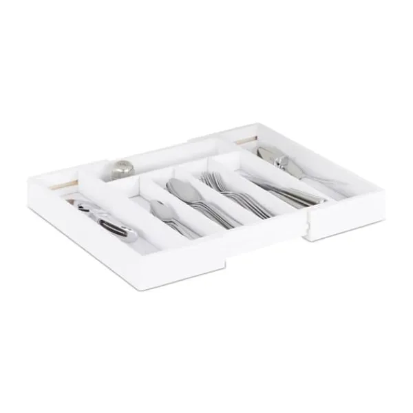 Bestikbakke, 5,5x48,5x37 cm, Hvid Outlet