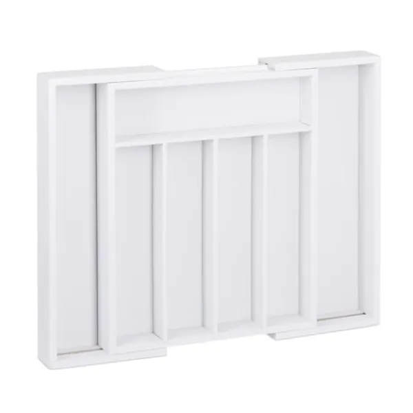 Bestikbakke, 5,5x48,5x37 cm, Hvid Outlet