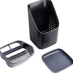 Køkkenorganisering>Bestikkurv til afdrypning, sort