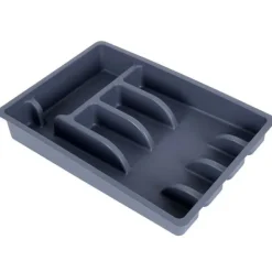 Opbevaringssystem Til Køkkenskuffer>Bestikskuffeindsats, grå, 36x25,5 cm