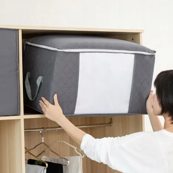 Opbevaringsposer Til Hjemmet>BETRÆK TIL SENGEDÆK DYNE til OPBEVARING Puder TÆPPER Vinduer 70x50x30cm