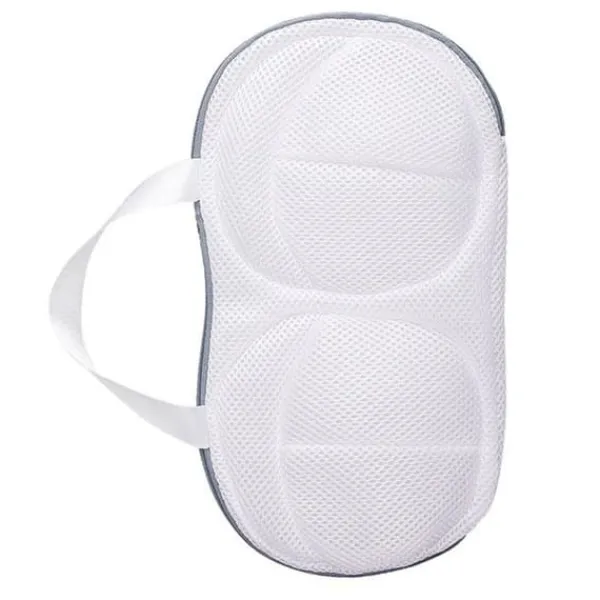 BH vasketøjstaske med dobbelt lynlås polyester antideformation mesh vaskeposer til vaskemaskine lysegrå Best