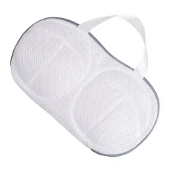 BH vasketøjstaske med dobbelt lynlås polyester antideformation mesh vaskeposer til vaskemaskine lysegrå Best