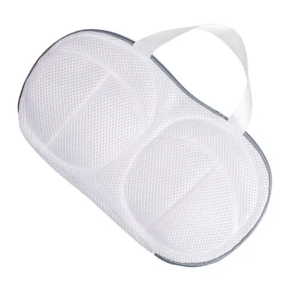 BH vasketøjstaske med dobbelt lynlås polyester antideformation mesh vaskeposer til vaskemaskine lysegrå Best