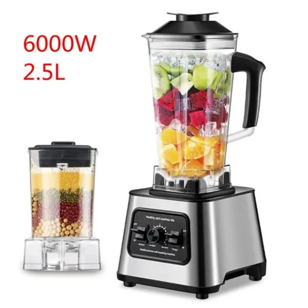 Mixere & Blendere>Blender, Højtydende Blandemaskine, Stor Kapacitet Beholder,220V, sølv