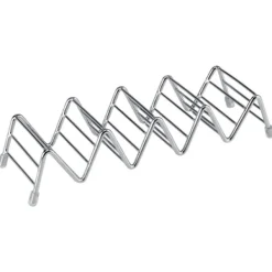bølgeformet rustfrit stål mexicansk tacoholder display stativ skal rack 4-5 slots