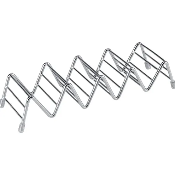 bølgeformet rustfrit stål mexicansk tacoholder display stativ skal rack 4-5 slots