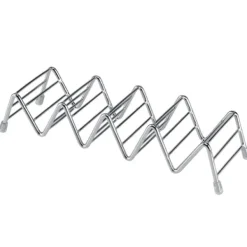 bølgeformet rustfrit stål mexicansk tacoholder display stativ skal rack 4-5 slots