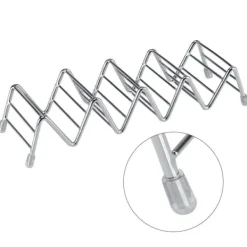 bølgeformet rustfrit stål mexicansk tacoholder display stativ skal rack 4-5 slots