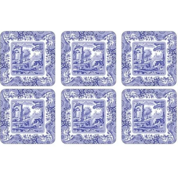 Blue Italian Coasters, 6-Pack - Spode Best