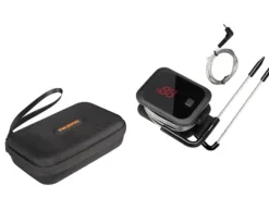 Bluetooth Trådløs BBQ Termometer, Dobbelt Prober, LED Skærm, Kompatibilitet med Smart App,2X med et etui Outlet