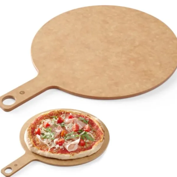 Pizzaspader>Bord til servering af pizzasnacks med hankdiameter 356 mm