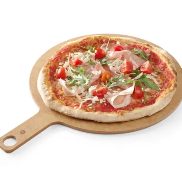 Pizzaspader>Bord til servering af pizzasnacks med hankdiameter 356 mm