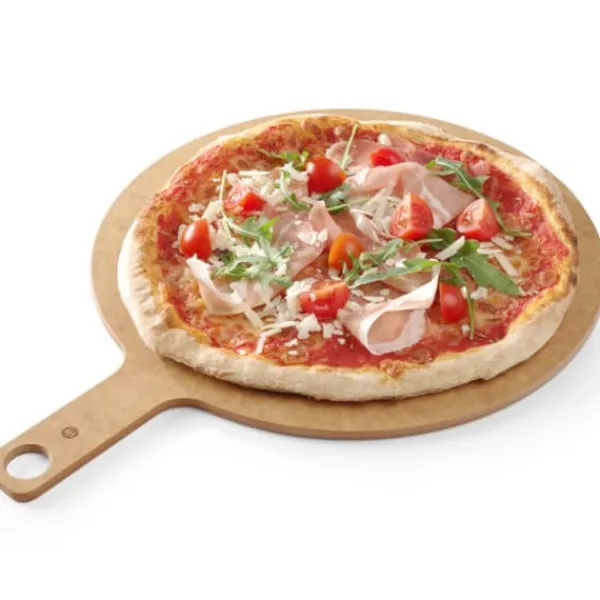 Pizzaspader>Bord til servering af pizzasnacks med hankdiameter 406 mm