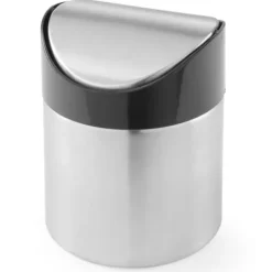 Bordaffaldskurv med hængslet låg af rustfrit stål, diameter. 95 mm - Hendi 440711 Outlet