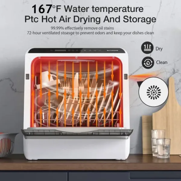 Opvaskemaskiner>Bordopvaskemaskine - BH-CDW1 - App-styring - Smart - Bordmodel - EU-stik - AC-drift - Beige
