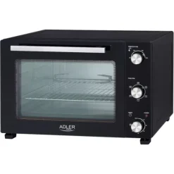 Grill-Ovne & Ovn Med Roterende Stegespyd>Bordovn med 60 liters kapacitet og sort moderne design