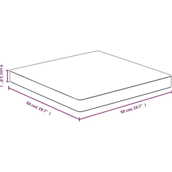 Skærebrætter>Bordplade i bambus 50x50 cm - Slidstærk og alsidig | Farve: Natur | Størrelse: 50x50x4 cm