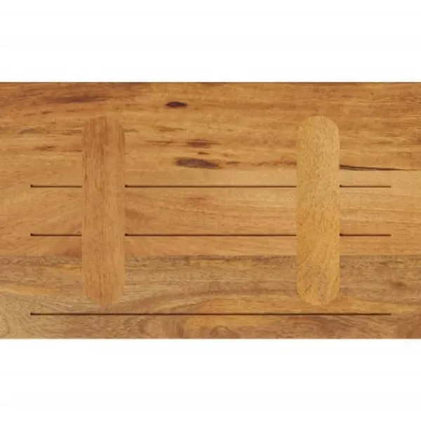 Bordplade i massivt mangotræ - Rektangulær | Størrelse: 60x30x3,8 cm Sale