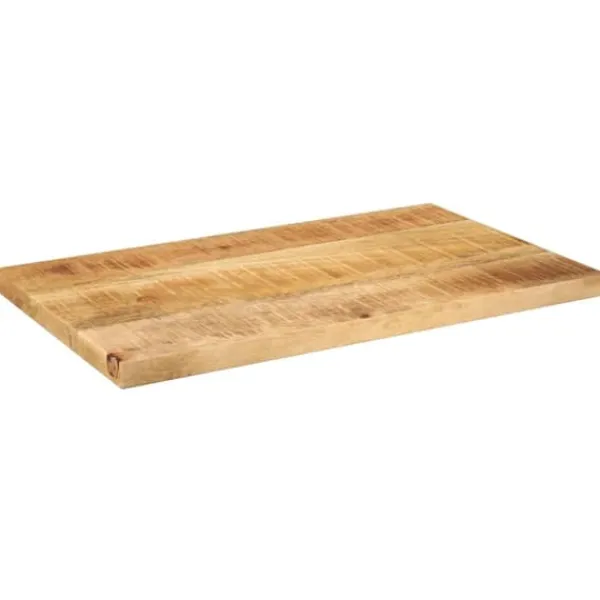 Bordplade i massivt mangotræ - Rektangulær rustik | Størrelse: 50x30x2,5 cm Best
