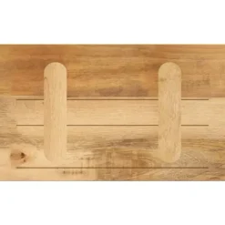 Bordplade i massivt mangotræ - Rektangulær rustik | Størrelse: 50x30x2,5 cm Best
