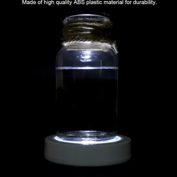 Bordskånere Til Glas>Bordskåner til vinflasker med skiftende LED-lys, hvid skal, hvidt lys, ingen batterier inkluderet