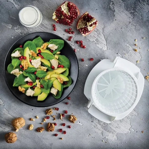 Yogurtmaskiner>Borner Cheesemaker & Multimaker med frisk låg, sigte salatskål serveringsskål, lav din egen flødeost hjemme grøn