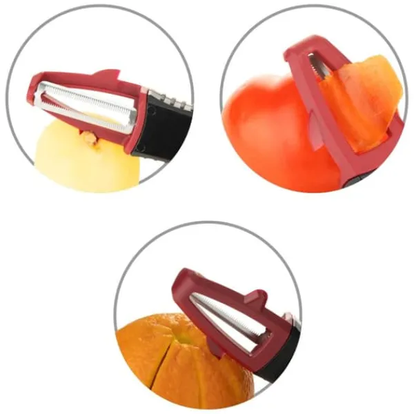 Køkkenskiver>Borner Multi Peeler - pendulskræller - julienne-tilbehør til grøntsagsnudler - sæt med 3