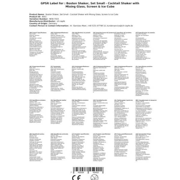 Boston Shaker - Komplet sæt lille Clearance