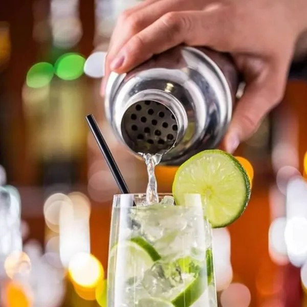 Barudstyrssæt>Boston Shaker Sæt med Base - 21 Dele Bartender Sæt i Rustfrit Stål til Hjemmebaren