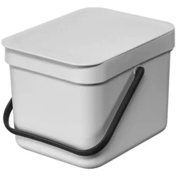 Skraldespande & Papirkurve>Brabantia Skraldespand Sort & Go Waste 6l Søvfarvet