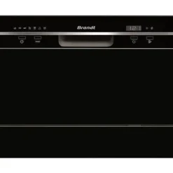 Opvaskemaskiner>BRANDT DFC6519B - Fristående diskmaskin - 6 platsinställningar - 49dB - A + - Bredd. 55cm