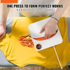 Bærbar 9 x 9 Heat Press Easy Press til DIY-sublimation T-shirts og overførsler. Perfekt til kreative projekter!